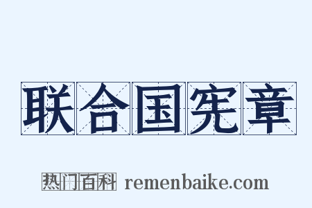 联合国宪章是什么意思的图片